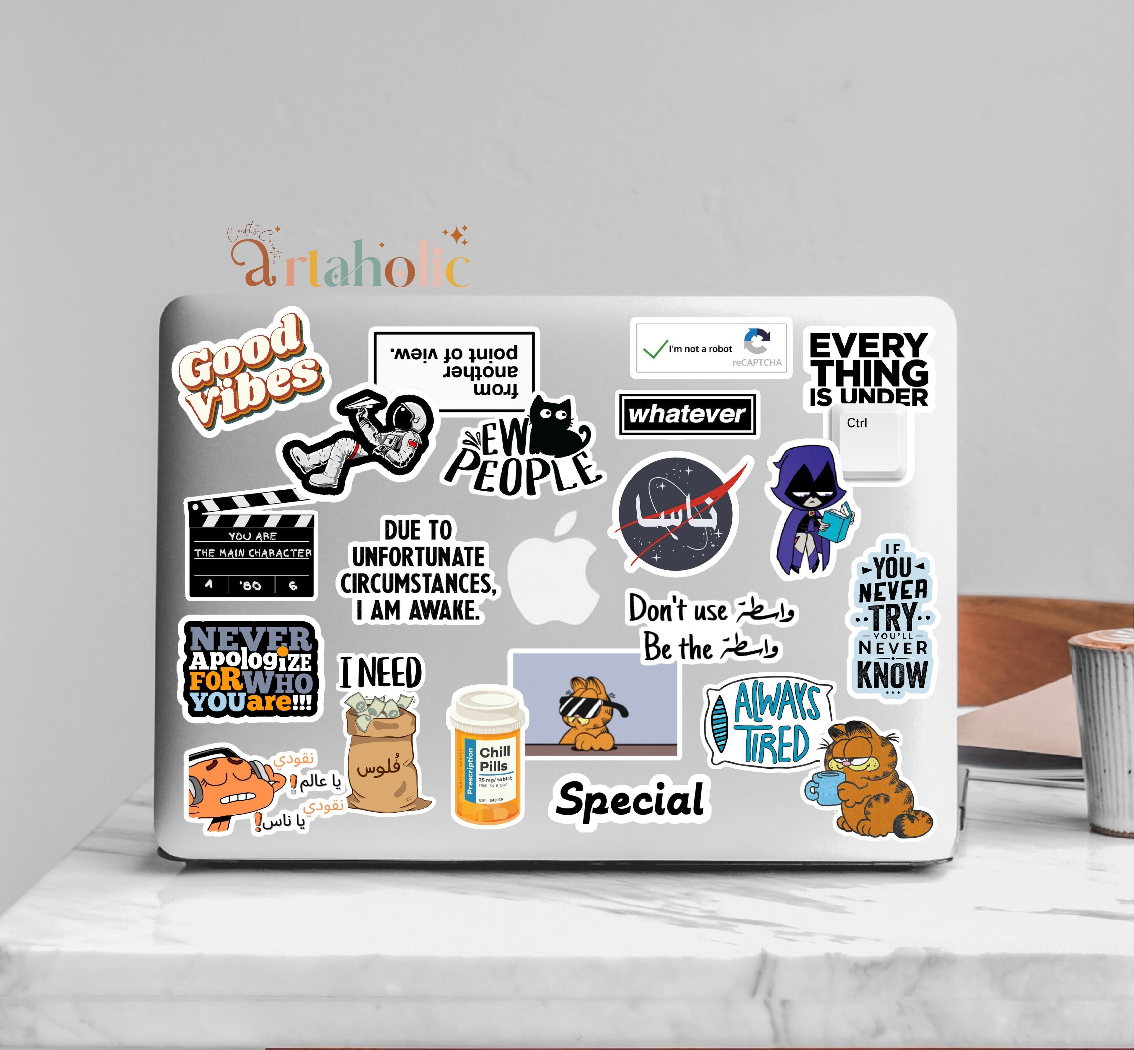 Stick’n’Vibe™ Stickers – Set of 22 Sticker (07)| Artaholic
