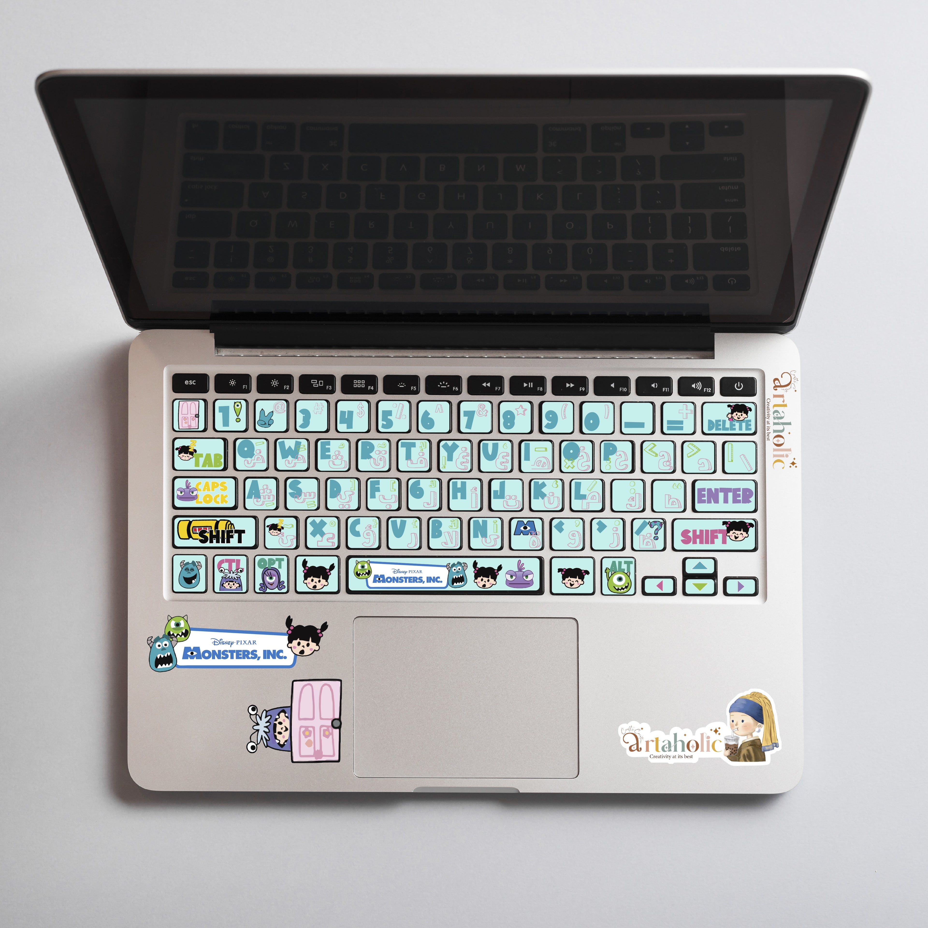 Stick’n’Type™ Keyboard Stickers – Stylish Windows & MacOS Key Skins (Monsters inc)| Artaholic