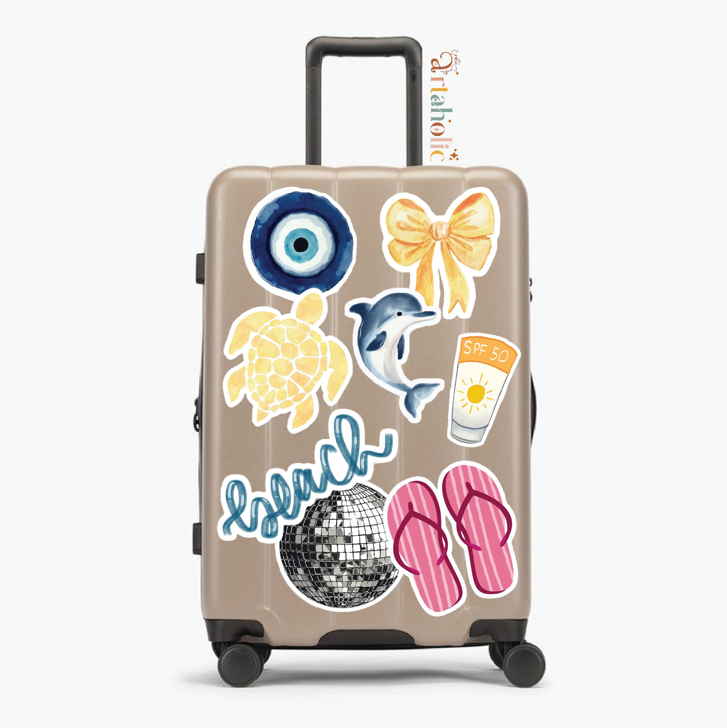 Stick’n’Pack™ Luggage & Suitcases Stickers (Beach Vibes)| Artaholic