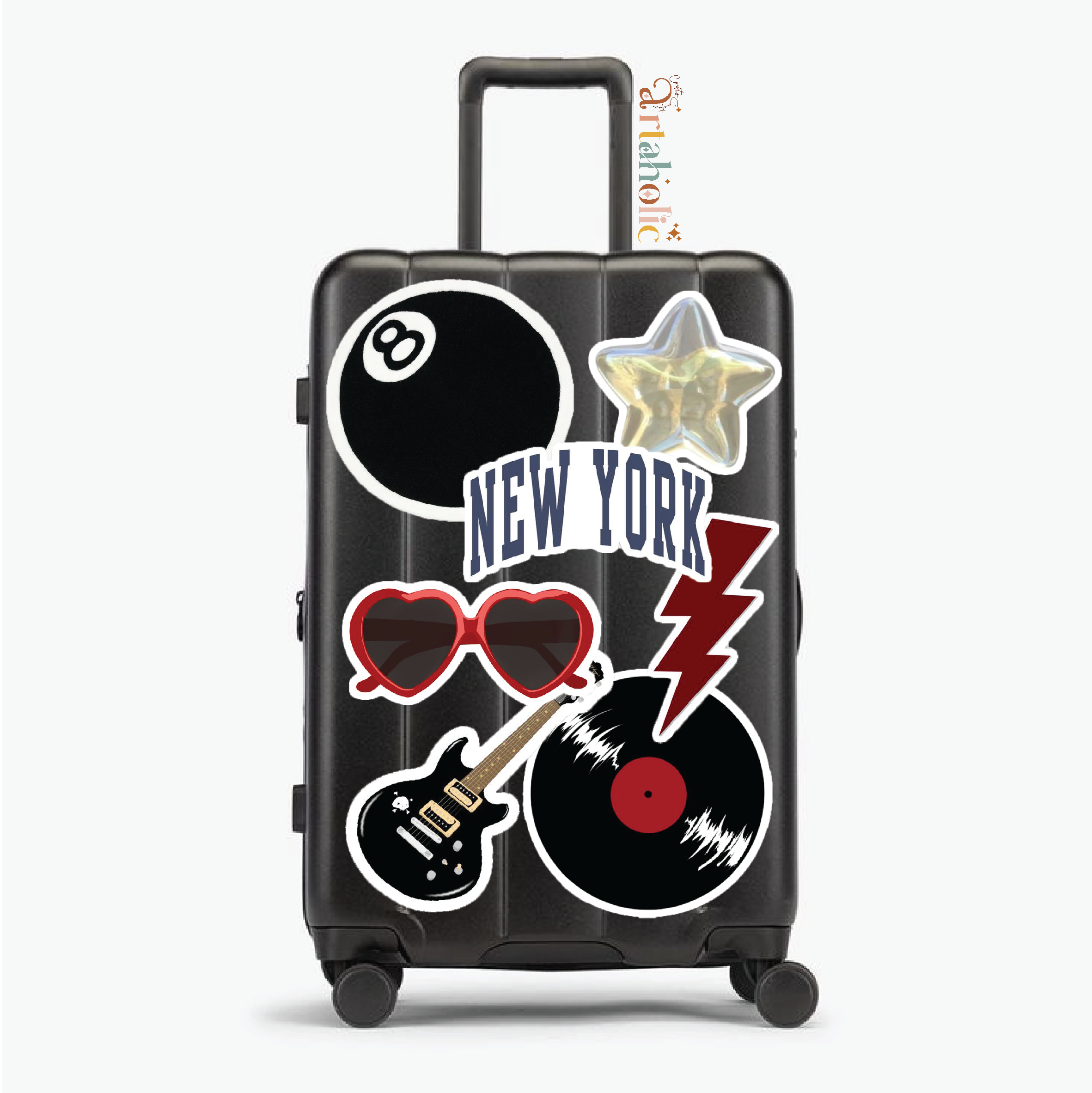 Stick’n’Pack™ Luggage & Suitcases Stickers (Rockin')| Artaholic