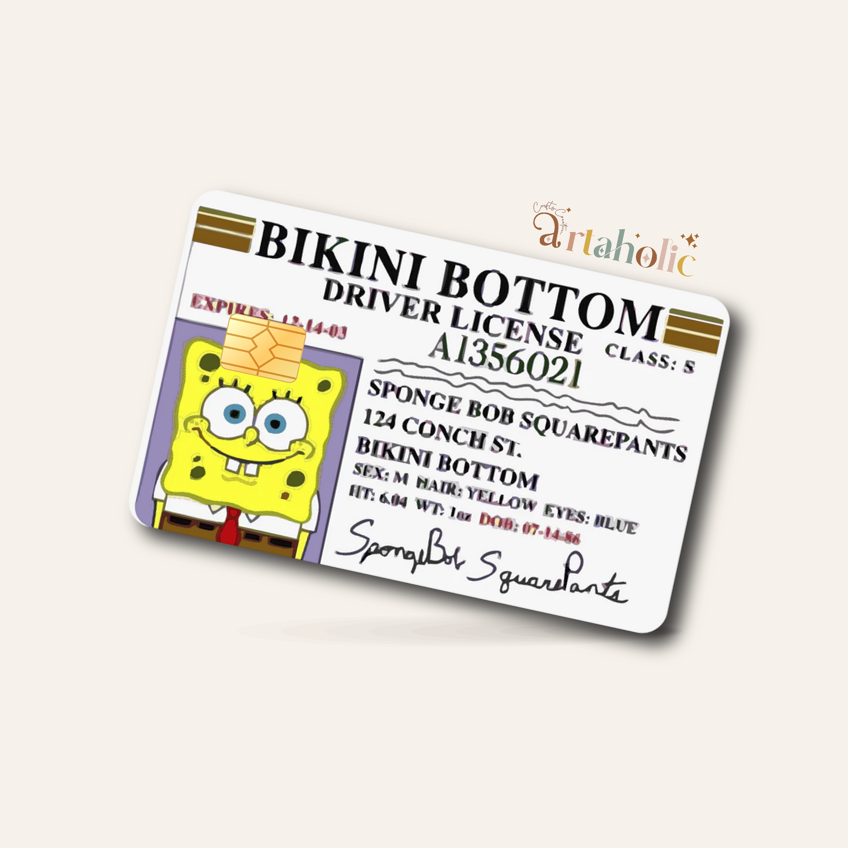 Stick’n’Pay™ – Card Stickers for Visa & Bank Cards(SpongeBob)| Artaholic